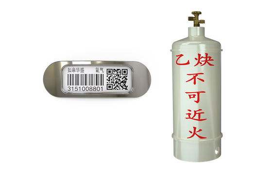 Trwały kod kreskowy Metalowy prostokątny znacznik ceramiczny Odporność chemiczna Skaner PDA